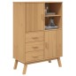 vidaXL Highboard OLDEN Braun 85x43x125 cm Massivholz Kiefer vidaXL Highboard OLDEN Braun 85x43x125 cm Massivholz Kiefer