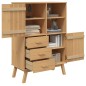 vidaXL Highboard OLDEN Braun 85x43x125 cm Massivholz Kiefer vidaXL Highboard OLDEN Braun 85x43x125 cm Massivholz Kiefer