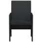 vidaXL 3-tlg. Bistro-Set mit Kissen Schwarz Poly Rattan vidaXL 3-tlg. Bistro-Set mit Kissen Schwarz Poly Rattan