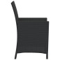 vidaXL 3-tlg. Bistro-Set mit Kissen Schwarz Poly Rattan vidaXL 3-tlg. Bistro-Set mit Kissen Schwarz Poly Rattan