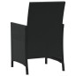 vidaXL 3-tlg. Bistro-Set mit Kissen Schwarz Poly Rattan vidaXL 3-tlg. Bistro-Set mit Kissen Schwarz Poly Rattan