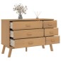 vidaXL Schubladenschrank OLDEN Braun Massivholz Kiefer vidaXL Schubladenschrank OLDEN Braun Massivholz Kiefer