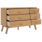vidaXL Schubladenschrank OLDEN Braun Massivholz Kiefer vidaXL Schubladenschrank OLDEN Braun Massivholz Kiefer