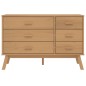 vidaXL Schubladenschrank OLDEN Braun Massivholz Kiefer vidaXL Schubladenschrank OLDEN Braun Massivholz Kiefer