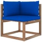 Garten-Palettensofa 4-Sitzer mit Kissen Kiefernholz Garten-Palettensofa 4-Sitzer mit Kissen Kiefernholz