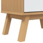 vidaXL Schuhschrank OLDEN Weiß und Braun 55x35x120cm Massivholz Kiefer vidaXL Schuhschrank OLDEN Weiß und Braun 55x35x120cm Massivholz Kiefer