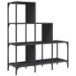 vidaXL Bücherregal Schwarz 92x30x102 cm Holzwerkstoff und Metall vidaXL Bücherregal Schwarz 92x30x102 cm Holzwerkstoff und Metall
