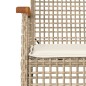 vidaXL 3-tlg. Garten-Essgruppe mit Kissen Beige Poly Rattan vidaXL 3-tlg. Garten-Essgruppe mit Kissen Beige Poly Rattan