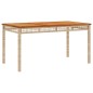 vidaXL 3-tlg. Garten-Essgruppe mit Kissen Beige Poly Rattan vidaXL 3-tlg. Garten-Essgruppe mit Kissen Beige Poly Rattan
