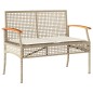 vidaXL 3-tlg. Garten-Essgruppe mit Kissen Beige Poly Rattan vidaXL 3-tlg. Garten-Essgruppe mit Kissen Beige Poly Rattan