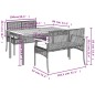 vidaXL 3-tlg. Garten-Essgruppe mit Kissen Beige Poly Rattan vidaXL 3-tlg. Garten-Essgruppe mit Kissen Beige Poly Rattan