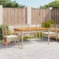 vidaXL 5-tlg. Garten-Essgruppe mit Kissen Beige Poly Rattan vidaXL 5-tlg. Garten-Essgruppe mit Kissen Beige Poly Rattan