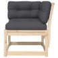 vidaXL Garten-Ecksofa mit Kissen 73x73x78 cm Massivholz Kiefer vidaXL Garten-Ecksofa mit Kissen 73x73x78 cm Massivholz Kiefer