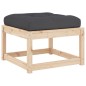 vidaXL Gartenhocker mit Kissen Massivholz Kiefer vidaXL Gartenhocker mit Kissen Massivholz Kiefer