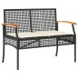 vidaXL 4-tlg. Garten-Essgruppe mit Kissen Schwarz Poly Rattan vidaXL 4-tlg. Garten-Essgruppe mit Kissen Schwarz Poly Rattan