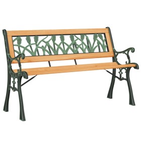 vidaXL Gartenbank 116 cm Massivholz Tanne und Stahl