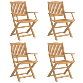 vidaXL Gartenstühle 4 Stk. Klappbar 57,5x54,5x90 cm Massivholz Akazie