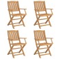 vidaXL Gartenstühle 4 Stk. Klappbar 57,5x54,5x90 cm Massivholz Akazie vidaXL Gartenstühle 4 Stk. Klappbar 57,5x54,5x90 cm Massivholz Akazie