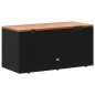 vidaXL Gartentruhe Schwarz 110x50x54 cm Poly Rattan Akazienholz vidaXL Gartentruhe Schwarz 110x50x54 cm Poly Rattan Akazienholz