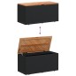 vidaXL Gartentruhe Schwarz 110x50x54 cm Poly Rattan Akazienholz vidaXL Gartentruhe Schwarz 110x50x54 cm Poly Rattan Akazienholz