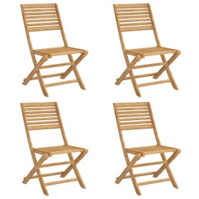 vidaXL Gartenstühle 4 Stk. Klappbar 48,5x61,5x87 cm Massivholz Akazie