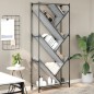 vidaXL Bücherregal Grau Sonoma 79x30x180 cm Holzwerkstoff und Metall vidaXL Bücherregal Grau Sonoma 79x30x180 cm Holzwerkstoff und Metall