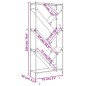 vidaXL Bücherregal Grau Sonoma 79x30x180 cm Holzwerkstoff und Metall vidaXL Bücherregal Grau Sonoma 79x30x180 cm Holzwerkstoff und Metall