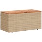 vidaXL Gartentruhe Beige 110x50x54 cm Poly Rattan Akazienholz vidaXL Gartentruhe Beige 110x50x54 cm Poly Rattan Akazienholz