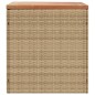 vidaXL Gartentruhe Beige 110x50x54 cm Poly Rattan Akazienholz vidaXL Gartentruhe Beige 110x50x54 cm Poly Rattan Akazienholz