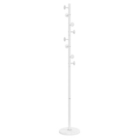 vidaXL Garderobenständer Weiß 176 cm Pulverbeschichtetes Eisen