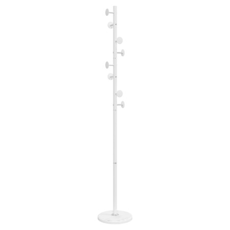 vidaXL Garderobenständer Weiß 176 cm Pulverbeschichtetes Eisen