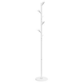 vidaXL Garderobenständer Weiß 175 cm Pulverbeschichtetes Eisen