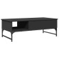 vidaXL Couchtisch Schwarz 100x50x35 cm Holzwerkstoff und Metall vidaXL Couchtisch Schwarz 100x50x35 cm Holzwerkstoff und Metall