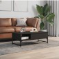 vidaXL Couchtisch Schwarz 100x50x35 cm Holzwerkstoff und Metall vidaXL Couchtisch Schwarz 100x50x35 cm Holzwerkstoff und Metall