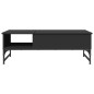 vidaXL Couchtisch Schwarz 100x50x35 cm Holzwerkstoff und Metall vidaXL Couchtisch Schwarz 100x50x35 cm Holzwerkstoff und Metall