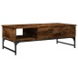 vidaXL Couchtisch Räuchereiche 100x50x35 cm Holzwerkstoff und Metall vidaXL Couchtisch Räuchereiche 100x50x35 cm Holzwerkstoff und Metall