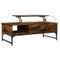 vidaXL Couchtisch Räuchereiche 100x50x35 cm Holzwerkstoff und Metall vidaXL Couchtisch Räuchereiche 100x50x35 cm Holzwerkstoff und Metall