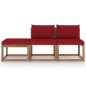 3-tlg. Garten-Lounge-Set aus Paletten mit Kissen Kiefernholz 3-tlg. Garten-Lounge-Set aus Paletten mit Kissen Kiefernholz
