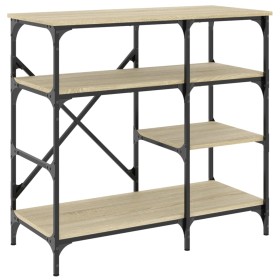 vidaXL Bäckerregal Sonoma-Eiche 90x40x84 cm Holzwerkstoff und Metall