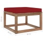 3-tlg. Garten-Lounge-Set aus Paletten mit Kissen Kiefernholz 3-tlg. Garten-Lounge-Set aus Paletten mit Kissen Kiefernholz