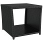 vidaXL 3-tlg. Garten-Essgruppe mit Kissen Schwarz Poly Rattan vidaXL 3-tlg. Garten-Essgruppe mit Kissen Schwarz Poly Rattan