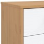 vidaXL Nachttisch OLDEN Weiß und Braun Massivholz Kiefer vidaXL Nachttisch OLDEN Weiß und Braun Massivholz Kiefer