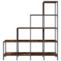 vidaXL Bücherregal Räuchereiche 122x30x132 cm Holzwerkstoff und Metall vidaXL Bücherregal Räuchereiche 122x30x132 cm Holzwerkstoff und Metall