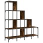 vidaXL Bücherregal Räuchereiche 122x30x132 cm Holzwerkstoff und Metall vidaXL Bücherregal Räuchereiche 122x30x132 cm Holzwerkstoff und Metall
