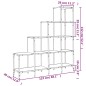 vidaXL Bücherregal Räuchereiche 122x30x132 cm Holzwerkstoff und Metall vidaXL Bücherregal Räuchereiche 122x30x132 cm Holzwerkstoff und Metall