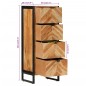 vidaXL Badschrank 40x30x100 cm Massivholz Akazie und Eisen vidaXL Badschrank 40x30x100 cm Massivholz Akazie und Eisen