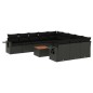 vidaXL 12-tlg. Garten-Sofagarnitur mit Kissen Schwarz Poly Rattan vidaXL 12-tlg. Garten-Sofagarnitur mit Kissen Schwarz Poly Rattan