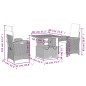 vidaXL 3-tlg. Garten-Essgruppe mit Kissen Schwarz Poly Rattan vidaXL 3-tlg. Garten-Essgruppe mit Kissen Schwarz Poly Rattan