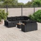 vidaXL 11-tlg. Garten-Sofagarnitur mit Kissen Schwarz Poly Rattan vidaXL 11-tlg. Garten-Sofagarnitur mit Kissen Schwarz Poly Rattan