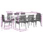 vidaXL 9-tlg. Garten-Essgruppe mit Kissen Beige Poly Rattan vidaXL 9-tlg. Garten-Essgruppe mit Kissen Beige Poly Rattan